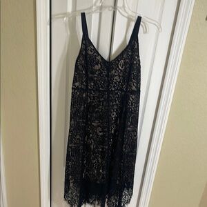 INC International Concepts Black and Tan Mini dress